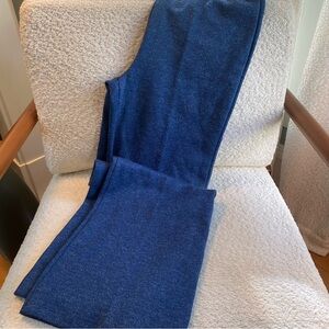 Vintage Paddle & Saddle Pull On Polyester Pants Blue Wide Leg